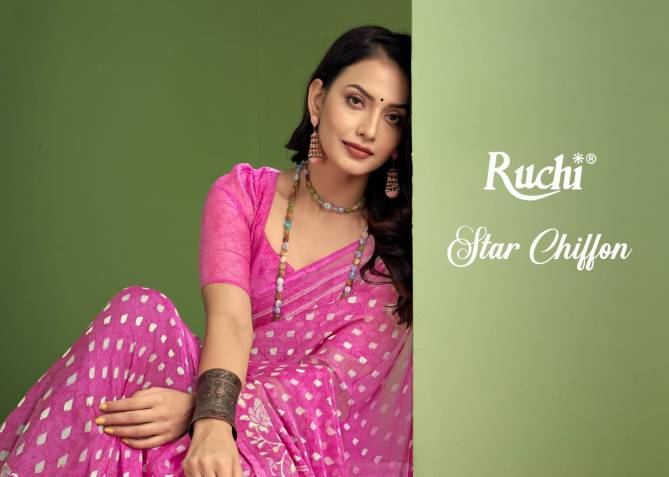 Star Chiffon By Ruchi Sarees Partywear Saree Catalog