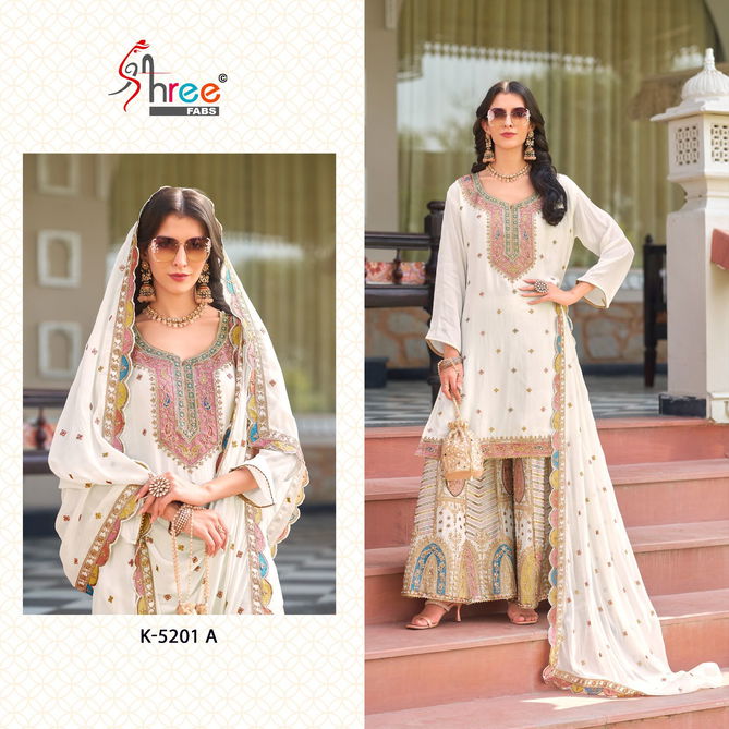 K 5201 By Shree Fabs Chinon Pakistani Salwar Suits Wholesalers In Delhi