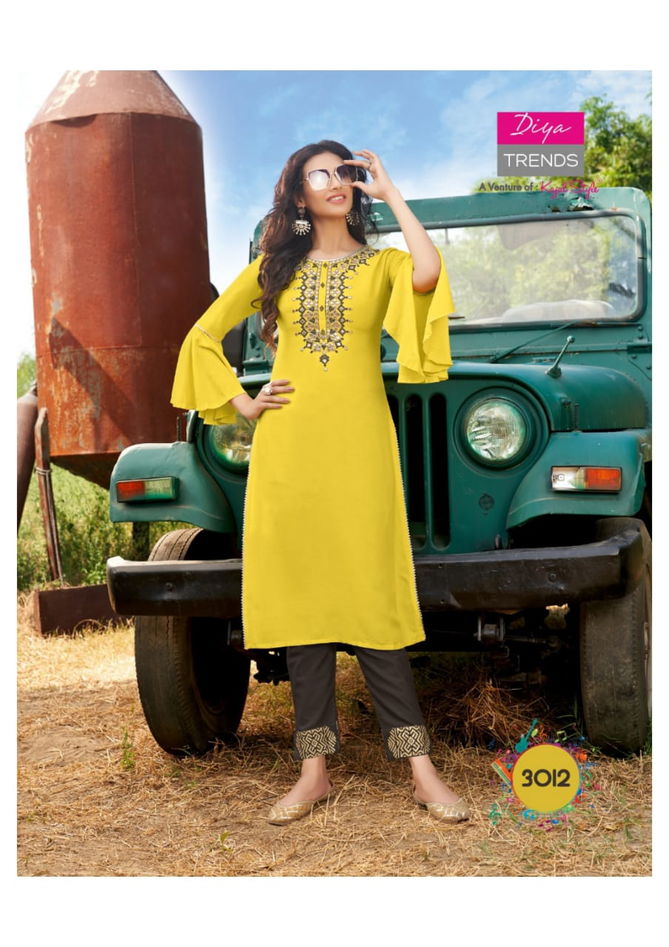 Forever 3 Latest Fancy Designer Ethnic Wear Classy Look Stylish Kurti With Bottom Collection
