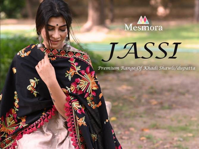 Mesmora Embroidered Shawls/Dupatta Collection With Fancy Dazzling Laces And Cotton Tassel Laces