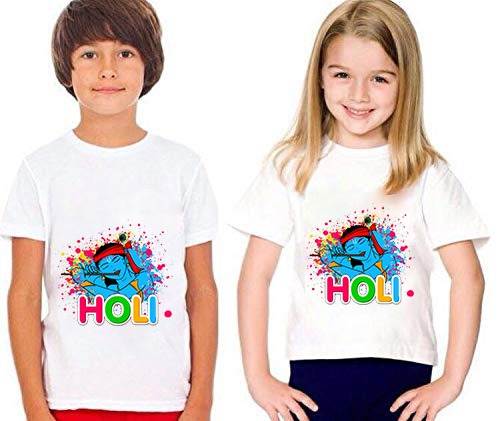 Swara Girl And Boy Holi Special Ethnic Wear Designer Tshirt Collection