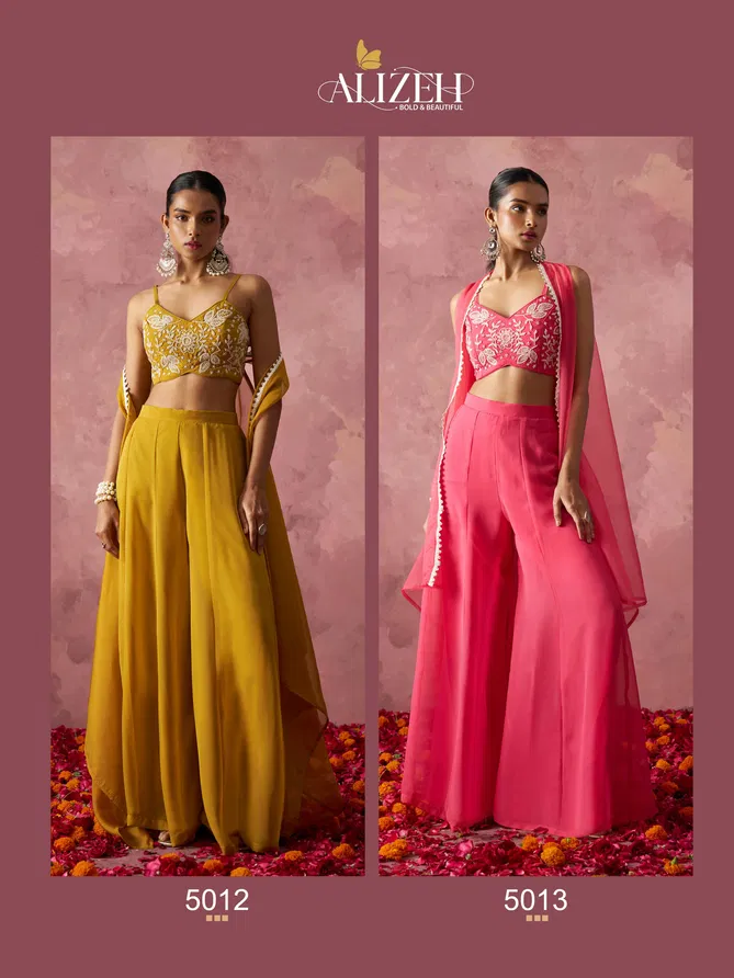 Rang By Alizeh Georgette Desginer Party Wear Sharara Choli And Cape Orders In India
