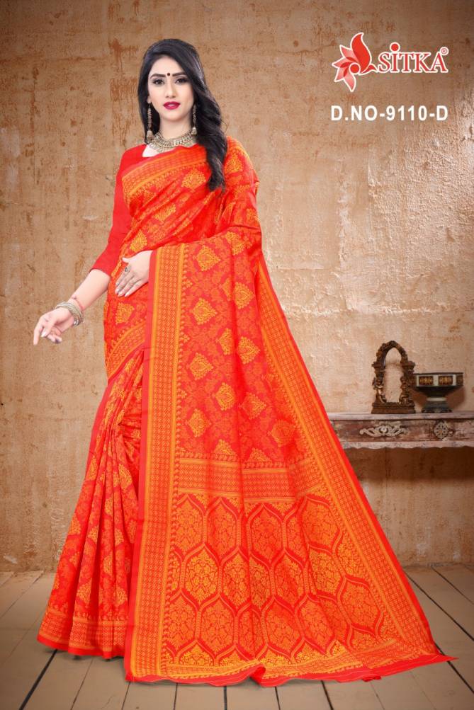 Pallavi 9110 Latest Fancy Designer Regular Casual Wear Cotton Sarees Collection
