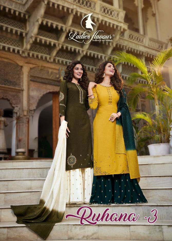 Ladies Flavour Ruhana 3 Heavy Festive Wear New Designer  Ready Made Collection