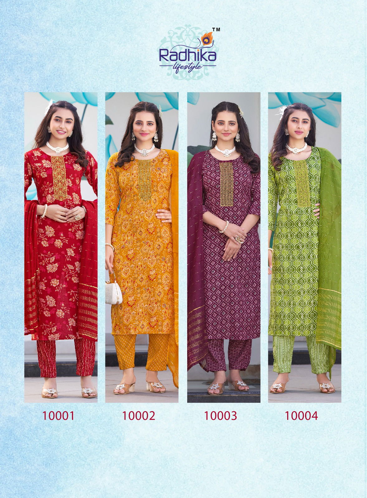 Seerat Vol 10 By Radhika Rayon Foil Printed Readymade Dress Suppliers In India