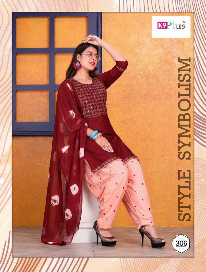 K9 Plus Floral Fancy Latest Regular Casual Wear Rayon Printed Readymade Salwar Suit Collection
