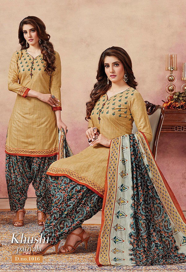 Devi Khushi Latest Printed Patiala Regular Wear Pure Cotton Readymade Collection
