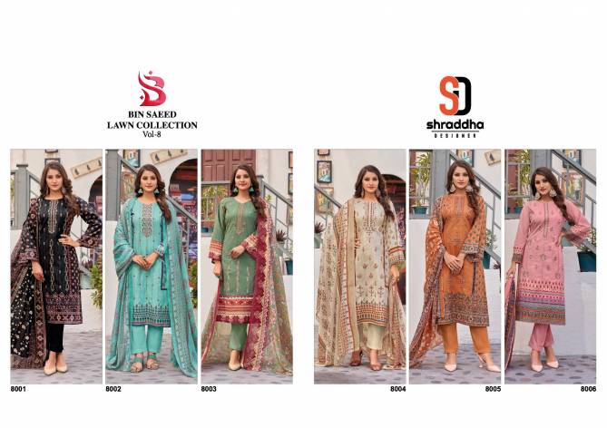 Bin Saeed Vol 8 By Sharaddha Pure Cotton Pakistani Suits Surat Wholesale Market
