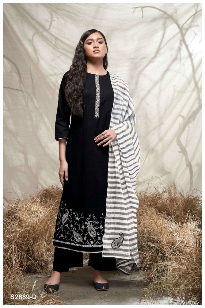 Leisha By Ganga Cotton Dobby Solid Designer Dress Material Orders In India