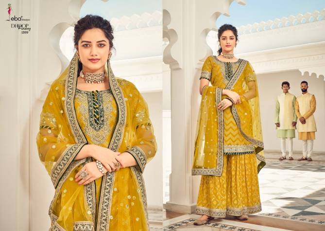 Eba Dhoop Kinarey Georgette with embroidery work Festive Wear Salwar Suits Collection
