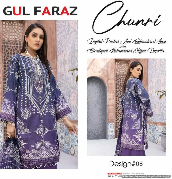 Gul Faraz Chunri 01 Casual Daily Wear Karachi Cotton Dress Material Collection