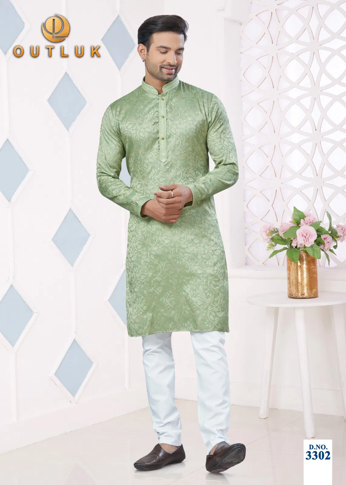 Outluk Wedding Collection Vol 33 Jaquard Mens Wholesale Kurta Pajama Manufacturers