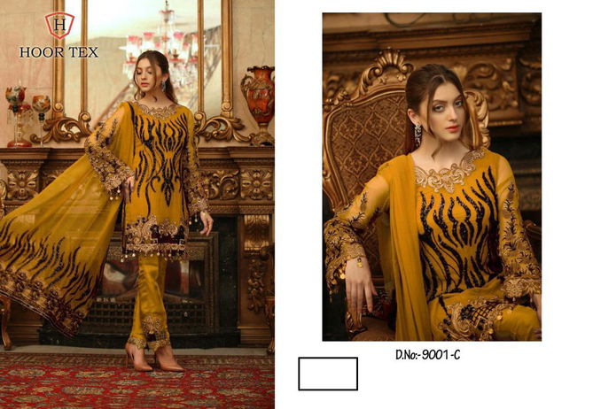 Hoor Tex Pakistani designer HEAVY GEORGETTE  party wear dress material