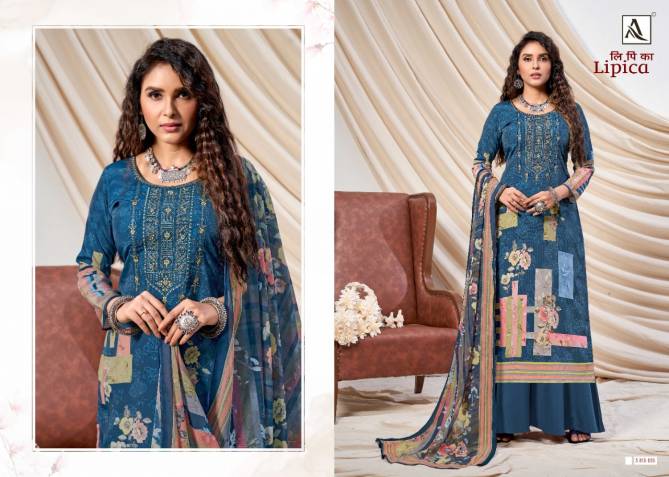 Alok Lipika Digital Print With Embroidery Crepe Silk Casual Wear Work Dress Material Collection
