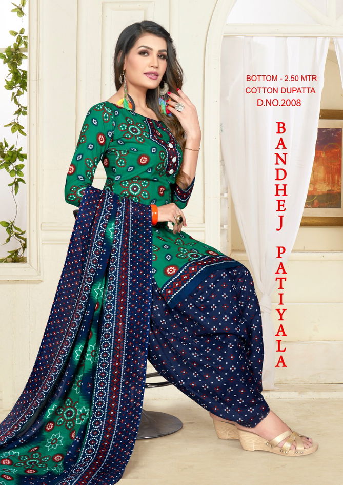 BANDHEJ PATIYALA VOL-2 Latest Designer Regular Wear Pure Cotton printed Readymade Salwar Suit Collection