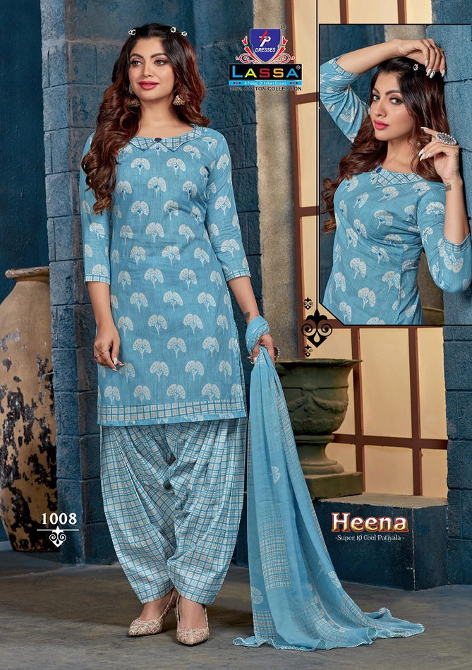 Arihant Lassa Heena Super 10 Cool Patiala Casual Wear Printed Cotton Dress Material Collection
