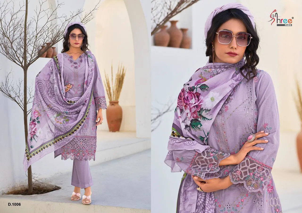 Tasrif Premium Lawn Collection Vol 1 By Shree Fabs Cotton Salwar Suits Wholesale Online