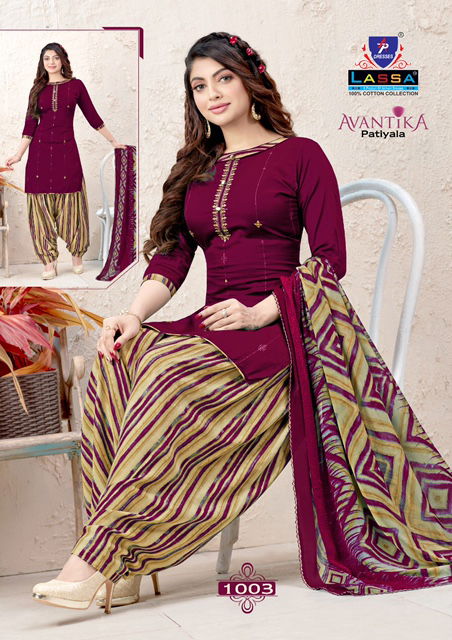 Arihant Lassa Avantika Latest fancy Designer Regular Casual Wear Printed Patiyala Dress Material Collection
