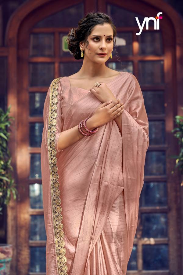 Ynf Pastel Latest Party Wear Satin Stylish Saree Collection