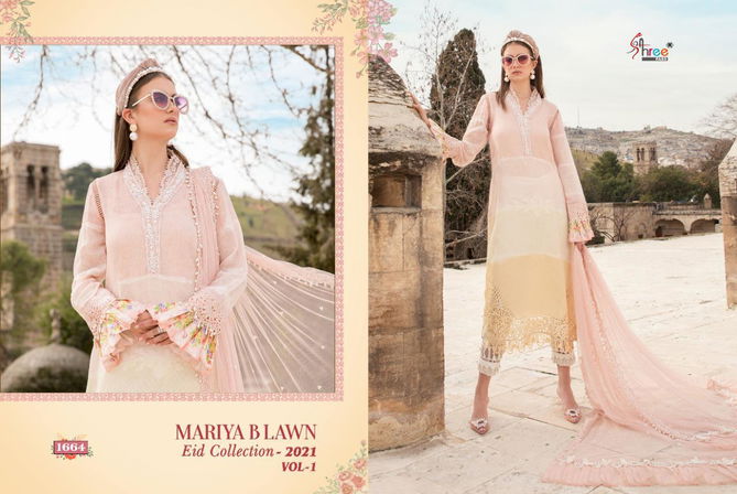 Shree Mariya B Lawn Eid Collection 2021 Vol 1 Latest Fancy Designer Festive Wear Pure Cotton Printed Pakistani Salwar Suits Collection
