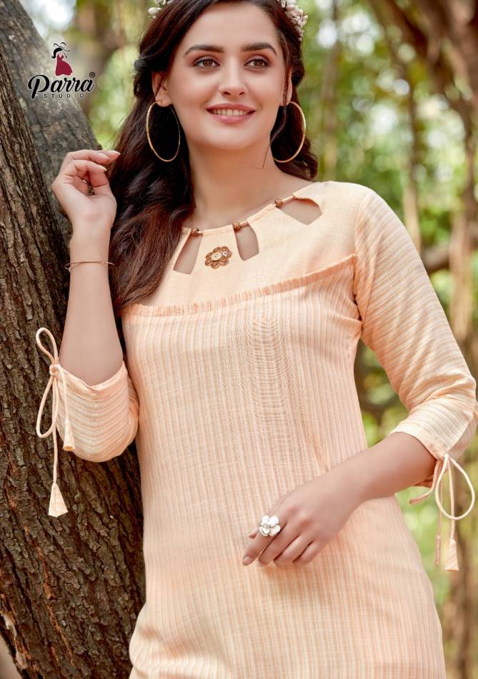 PARRA STUDIO EXPERIENCE FLUID FASHION Latest Designer Heavy Casual Wear Rayon Kurtis With Pent Collection