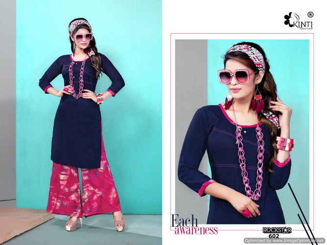 Kinti Rock Star 6 Premium Rayon Latesy Fancy Regular Wear Kurtis Collection