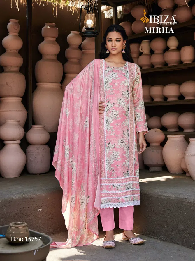 Mirha By Ibiza Muslin Printed Designer Salwar Kameez Exporters In India