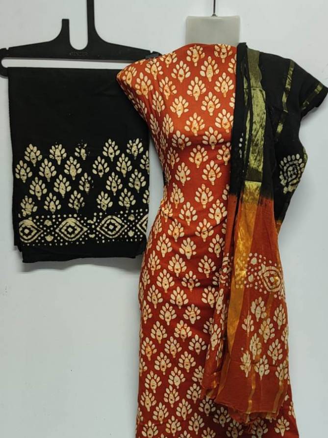 Latest Pure Cotton Bandhani Print Dress Material Collection 