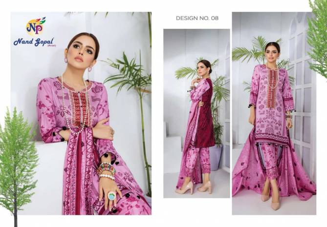 Nand Gopal Sofiya Casual Wear Printed Karachi Cotton Dress Material

