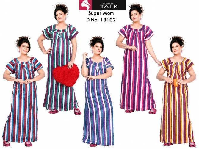 Ft 13102 Western Latest Collection Of Printed Pure Cotton Night Wear