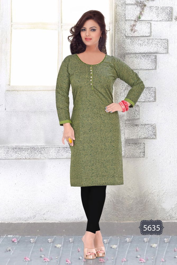 Trendy Twinkle Latest Fancy Designer Regular Casual Wear Straight Cut Designer Cotton Printed Kurtis Collection
