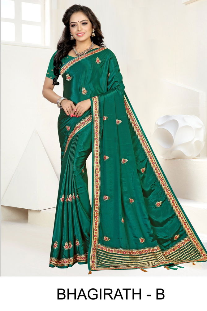 Ronisha Bhagirath Latest Fancy Designer Festive Wear Designer Crepe Silk Saree Collection