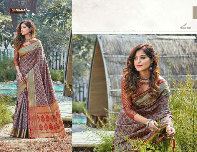 Sangam Patan Patola fancy Festive Wear Printed Designer Patola Silk Sarees Collection
