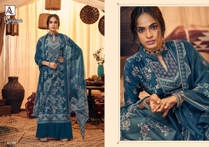 Alok Bagiya Latest Designer  Pure Viscose Velvet Printed Dresss Material Collection 
