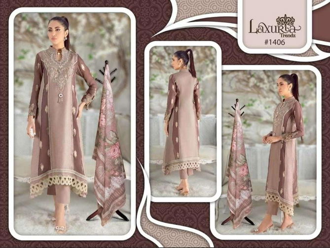 1406 Laxuria Trendz Georgette Readymade Suits Wholesale Price In Surat
