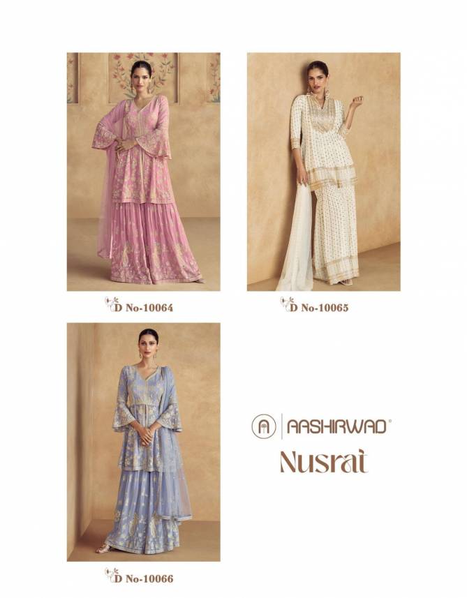 Nusrat By Aashirwad Georgette Readymade Suits Wholesale Price In Surat