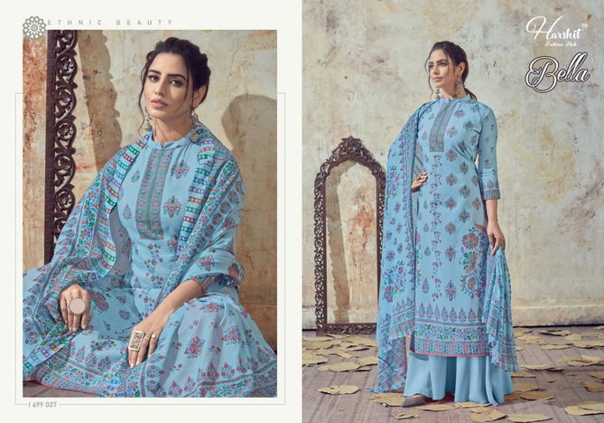 Harshit Bella Latest Fancy Designer Casual Wear Cotton Digital Printed Designer Dress Material Collection
