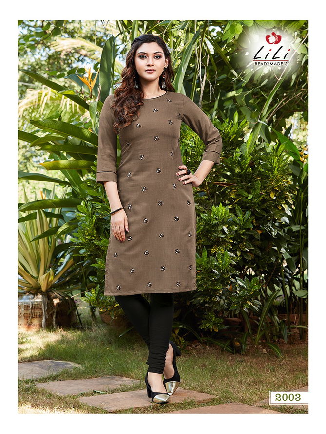 Lili Ayesha Latest Designer Casual Wear Slab Cotton Kurtis Collection
