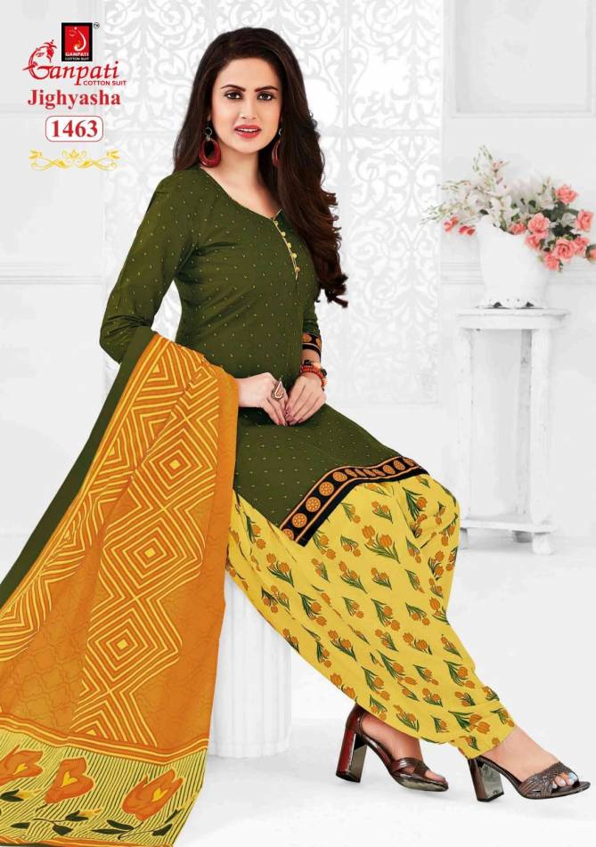Ganpati Jighyasha 14 Latest Fancy Regular Wear Printed Cotton Salwar Suit Collection