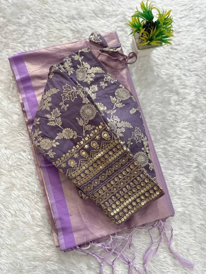 LC 651 By Laabh Pure Soft Tissue Silk Designer Readymade Blouse Sarees Manufacturers