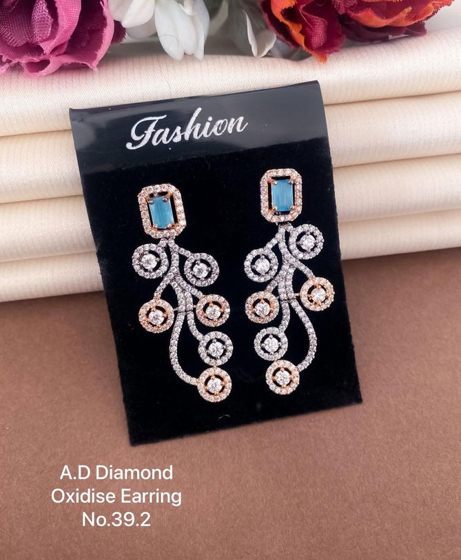 Ad Diamond Silver Earring Wholesale Online