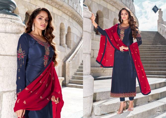 Tanishk Royal Silk 12 Pure French Designer Fancy Festive Wear Dress Material Collection
