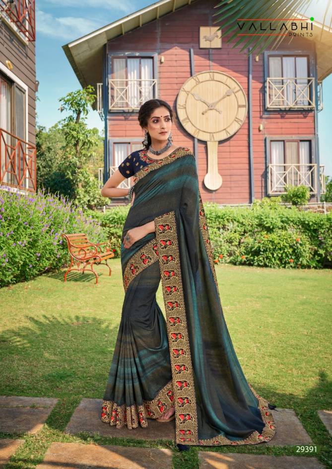VALLABI PRINTS GANISKA Latest Fancy Designer Heavy Festive Wear Vichitra Silk Printed Saree Collection