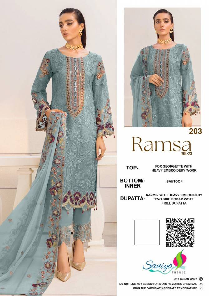 Saniya Ramsa 23 New Latest Festive Wear Embroidery Pakistani Salwar Kameez Collection