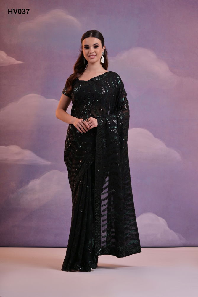 Dariyo By Fashion Berry HV037 And HV038 Georgette Embroidery Sarees Wholesalers In Delhi