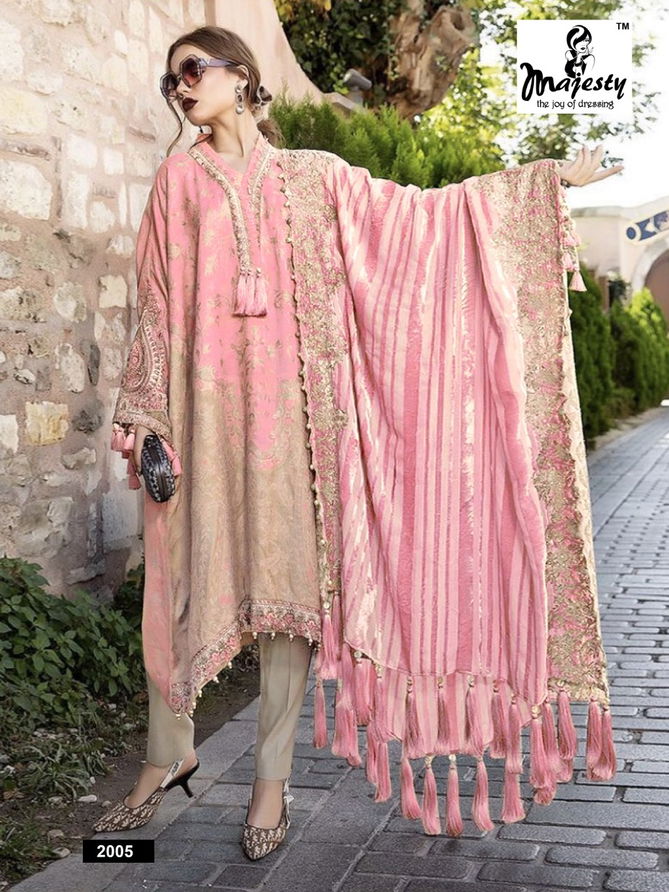 Majesty Maria Vol 2 Exclusive Collection Of Designer Printed Jam Silk Pakistani Salwar Suits 