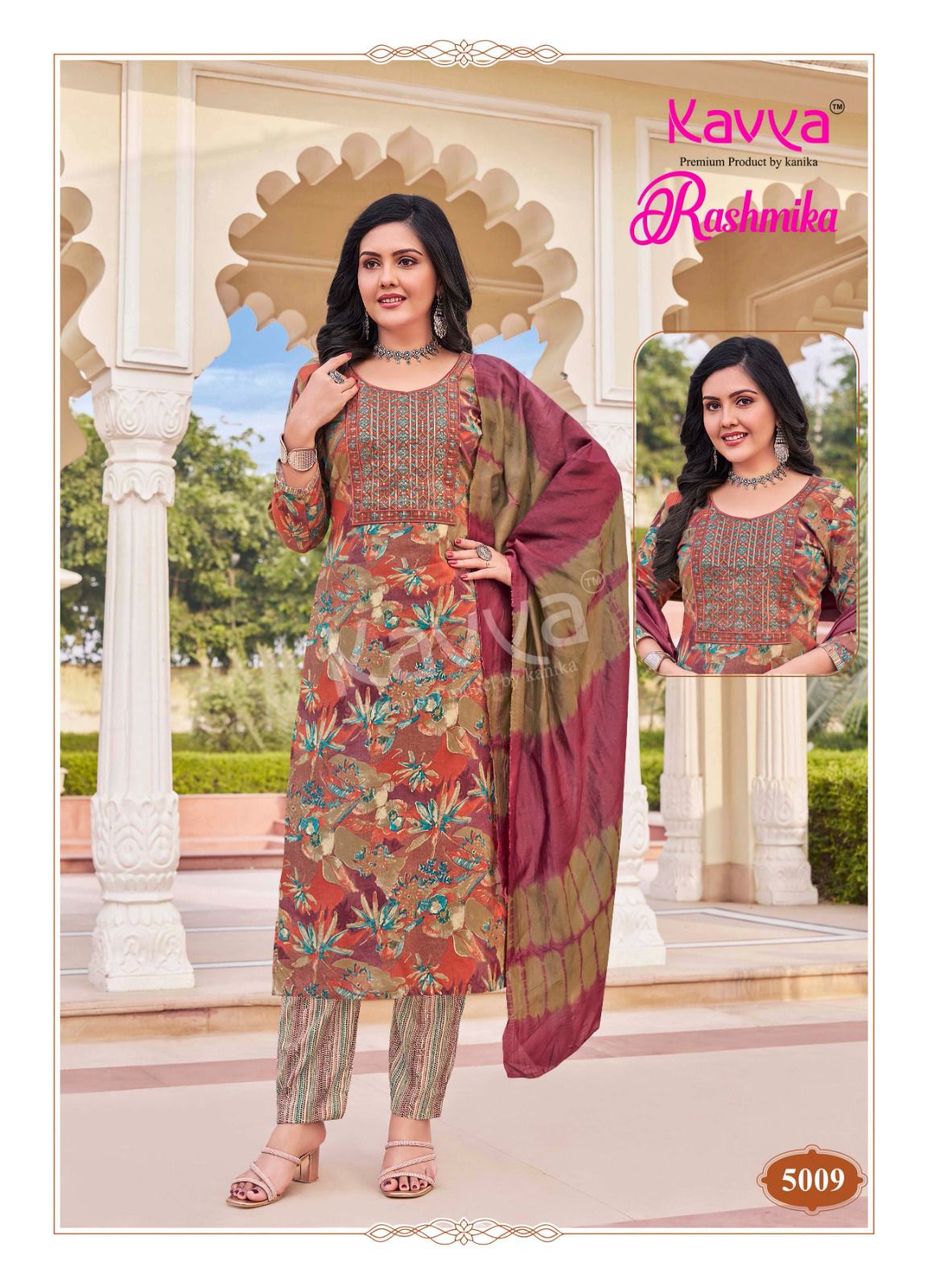 Rashmika Vol 5 By Kavya Rayon Foil Printed Kurti With Bottom Dupatta Orders In India