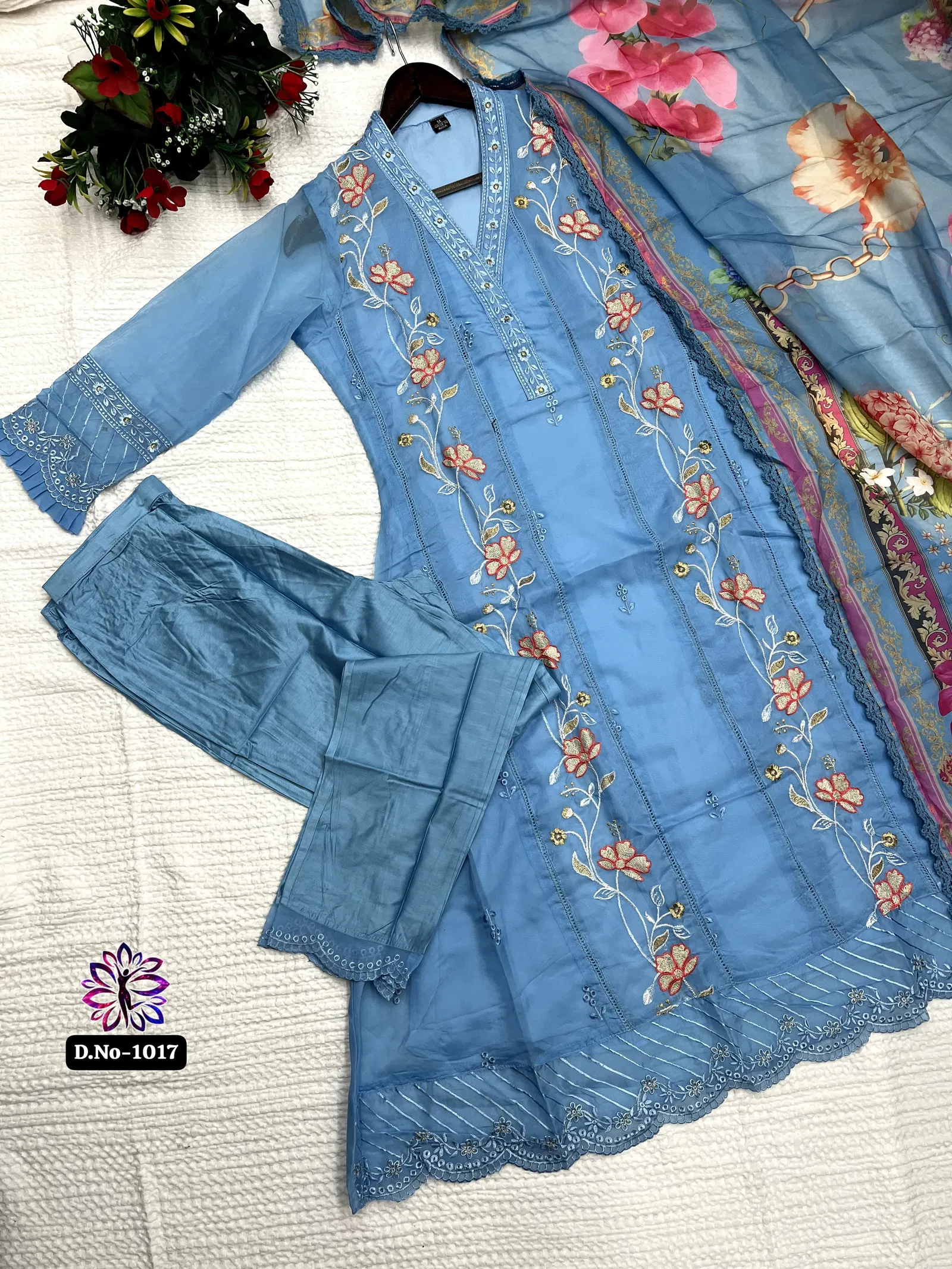 KF 1017 Kalaai Taby Embroidery Kurti With Bottom Dupatta Suppliers In India