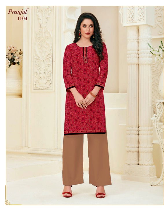 Pranjul Pari Vol 1 Latest Pure Cotton Classy Printed Kurti Collection 