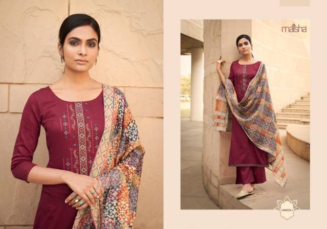 MASKEEN Latest Fancy Designer Casual Wear Fine Pure Cotton With Print And Embroidery Work Readymade Salwar Suit Collection